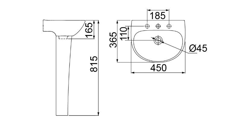 LORENZETTI - LAVAT�RIO COM COLUNA WAY BRANCO